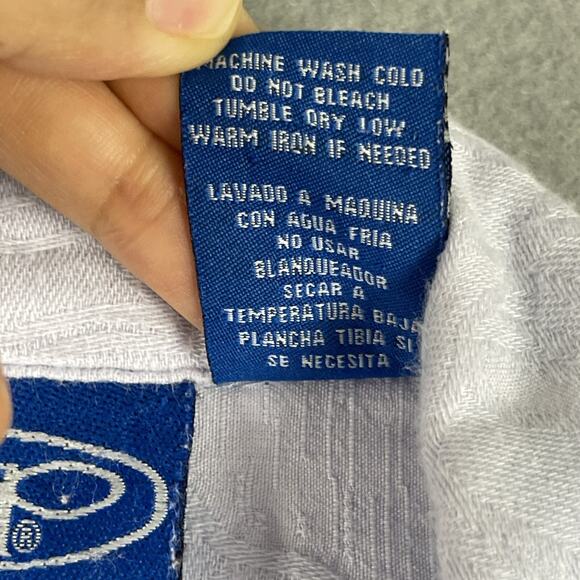 Vintage Ocean Pacific OP Shirt Mens XL Blue Button Up Jacquard Hawaiian Tropical - Picture 6 of 13